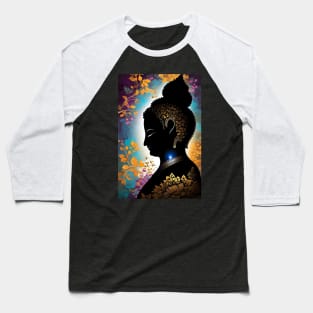 Beautiful Gautam Buddha side view meditation art Baseball T-Shirt